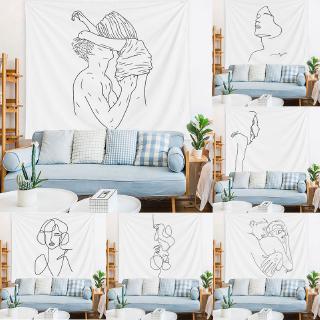 Tấm vải treo tường trang trí/ làm phông nền họa tiết trừu tượng phong cách Bắc Âu