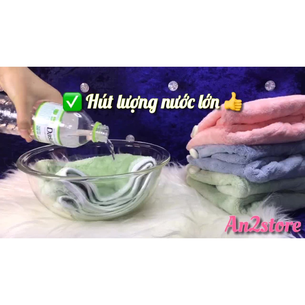 Khăn lau ủ tóc siêu thấm , giúp khô tóc nhanh