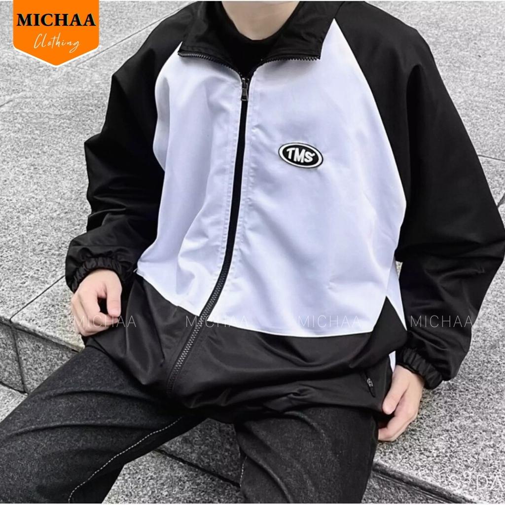 Áo Khoác Bomber Dù TMS Nam Nữ Ulzzang Unisex Kiểu Form Rộng 2 Lớp Jacket - MICHAA