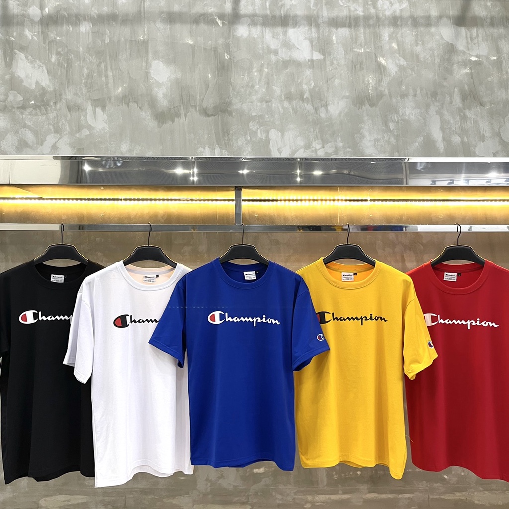 Áo Thun Champion Unisex Áo Thun In V1 Hàng Chất Logo Thêu Full Tag