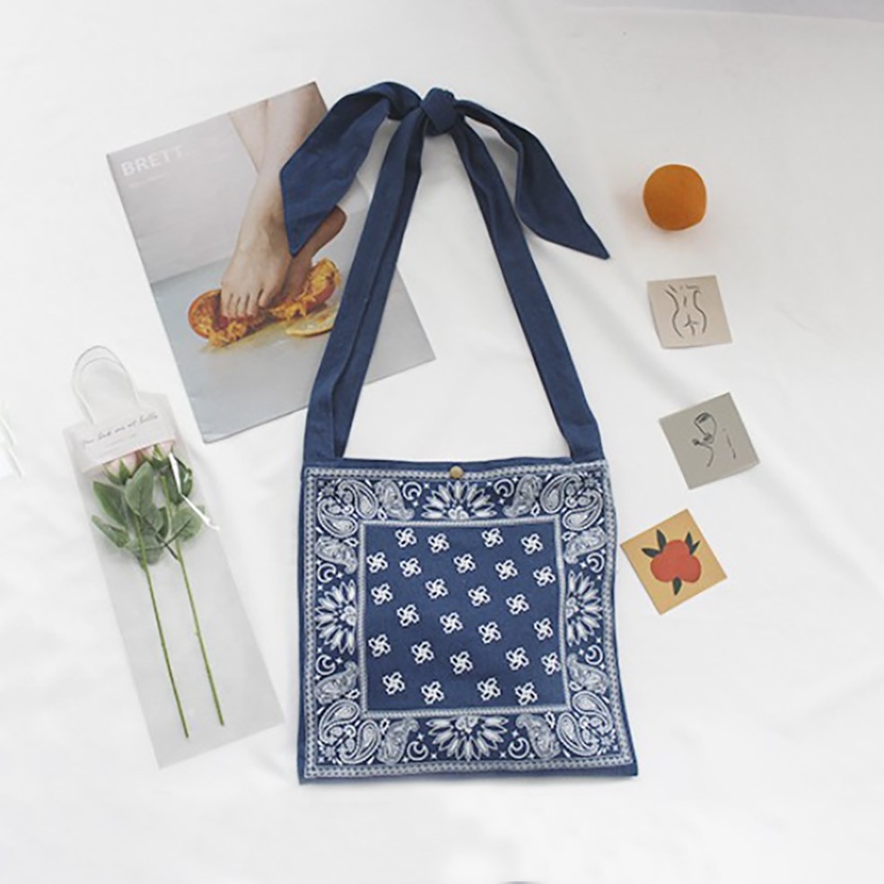 Túi tote vải canvas họa tiết truyền thống thổ cẩm