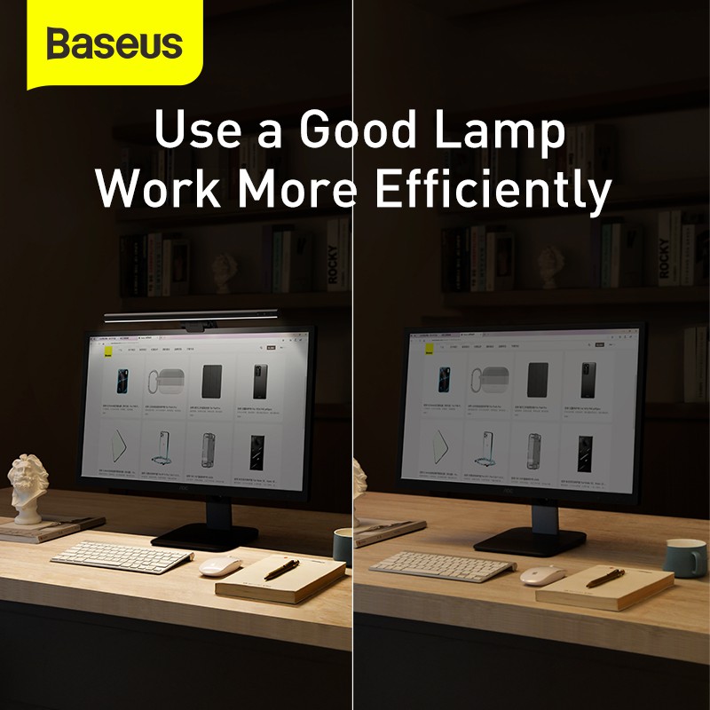 BASEUS Đèn Led Usb Đọc Sách Bảo Vệ Mắt Thông Minh