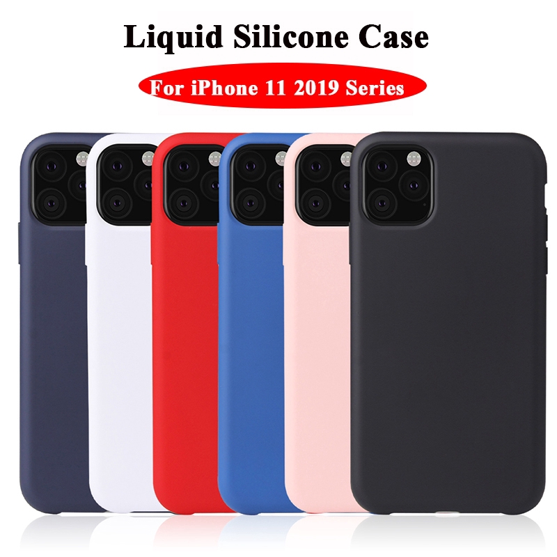 Liquid Silicone Case iPhone 11 Pro Max 2019 XS MAX XR Ultra Thin Back Phone Bumper Cover Free Shipping