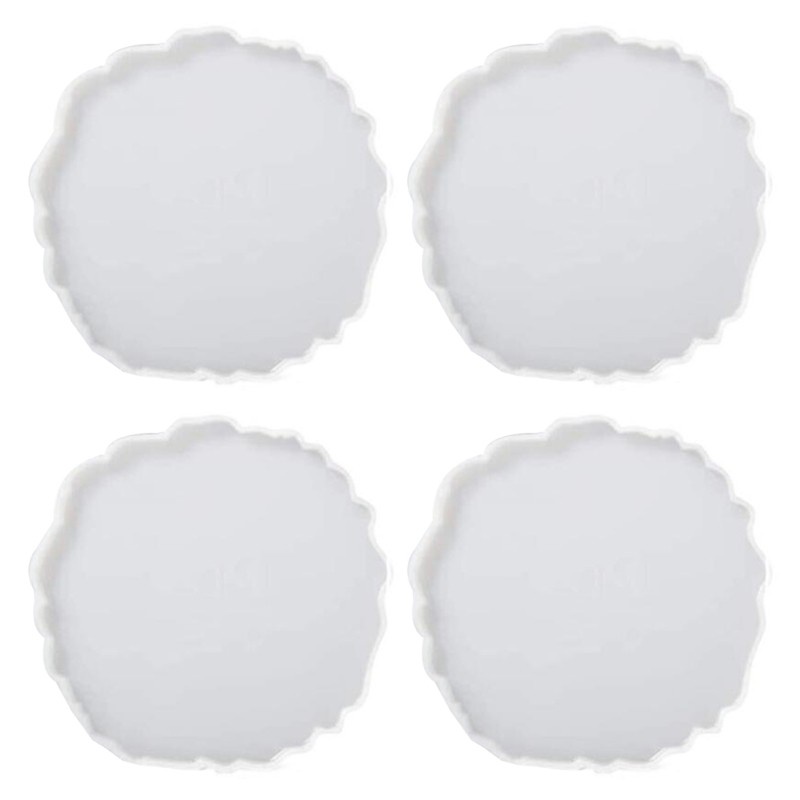 Bộ 4 Khuôn Silicone Làm Đế Lót Ly Hình Học