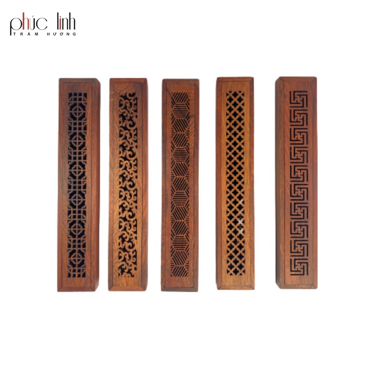 Lư Xông Trầm Gỗ Dài Nguyên Khối-Xông Tim Trầm-Cao 1,5cm-Dài 13,5cm-Đường Kính 2,5cm-Nâu Đỏ