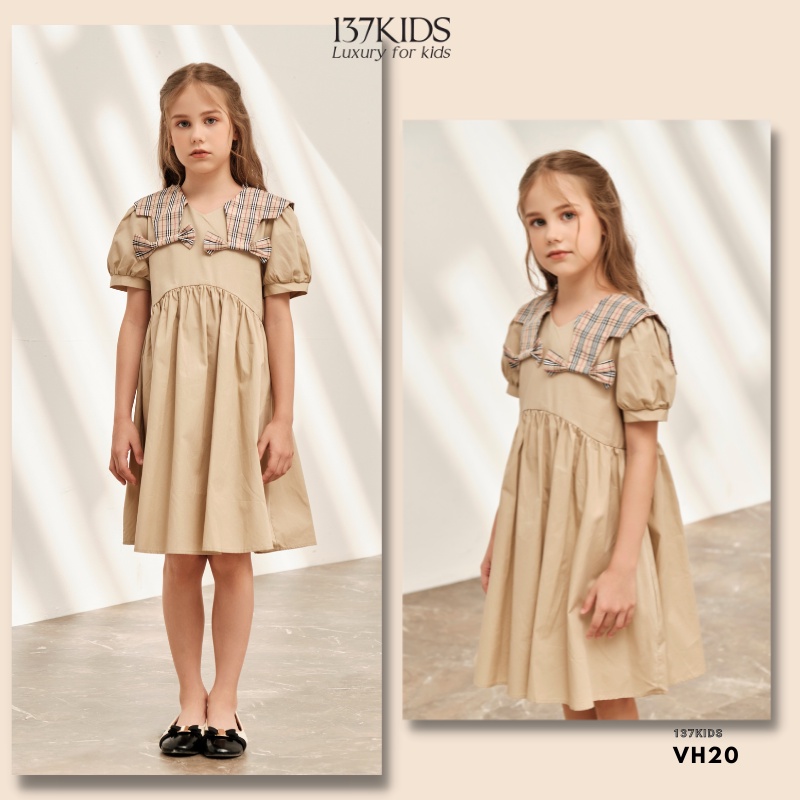 Váy Babydoll bé gái 137Kids thiết kế sang chảnh cho bé đi chơi đi dự tiệc