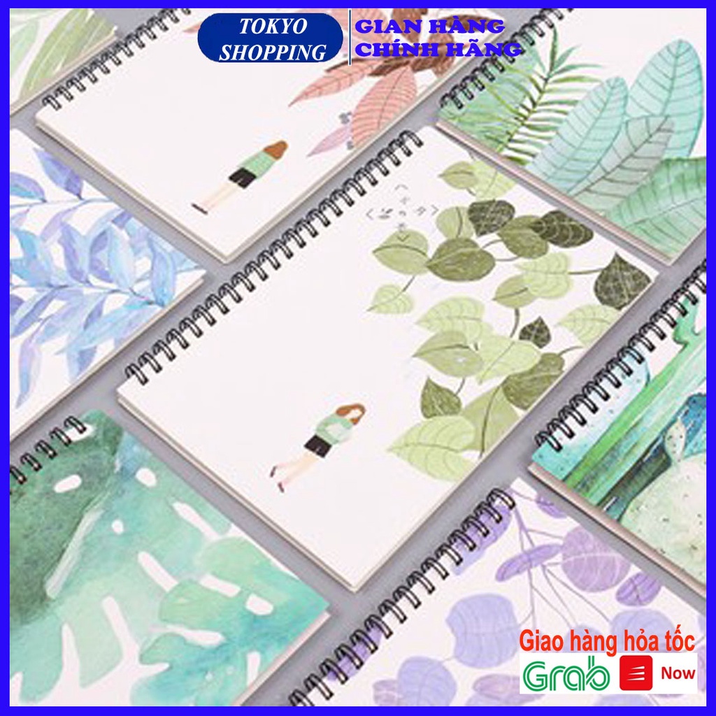 Sổ ghi chép A5  60 tờ in hình dễ thương - Kẻ ngang - Màu ngẫu nhiên