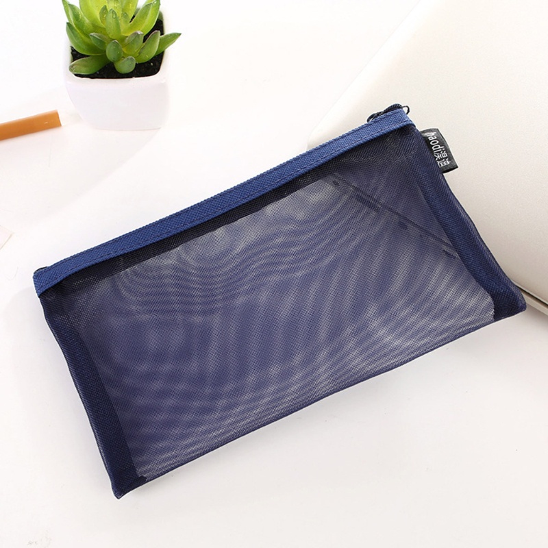 Túi Lưới Đựng Bút Đa Năng Có Khóa Kéo Thiết Kế Dễ Thương Ốp