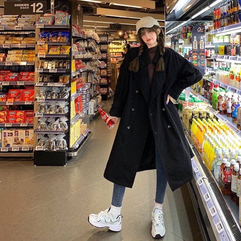 [order-có clip] Áo khoác măng tô kaki dáng dài | BigBuy360 - bigbuy360.vn