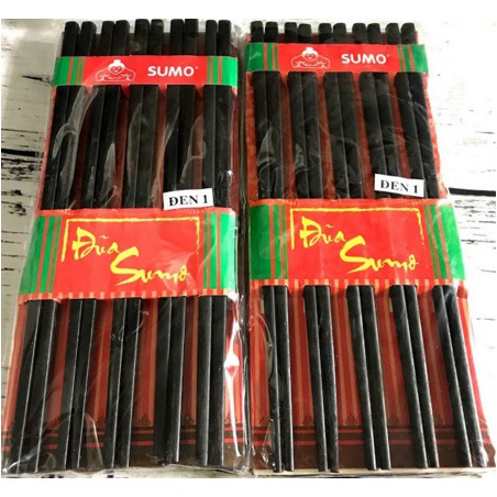 Vĩ 10 Đôi Đũa Gỗ Sumo Đen
