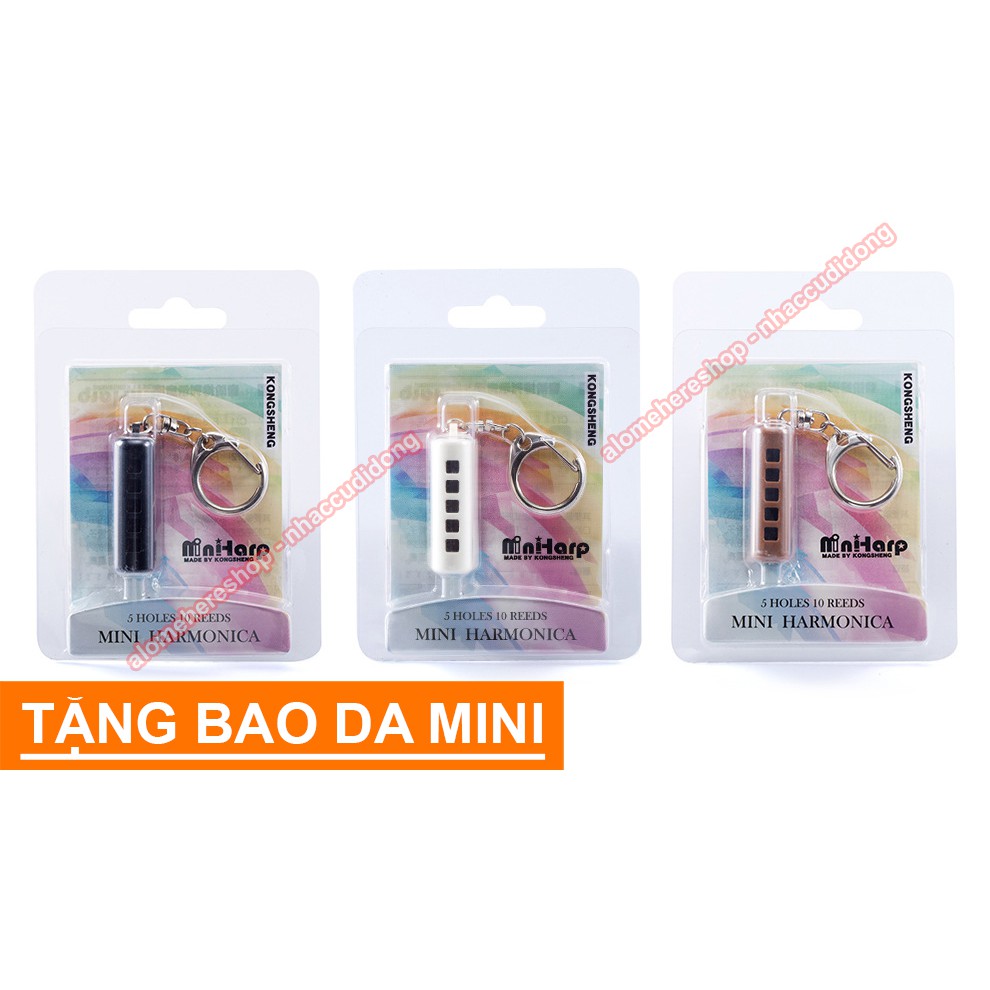 Kèn harmonica mini KongSheng 5 lỗ Trắng