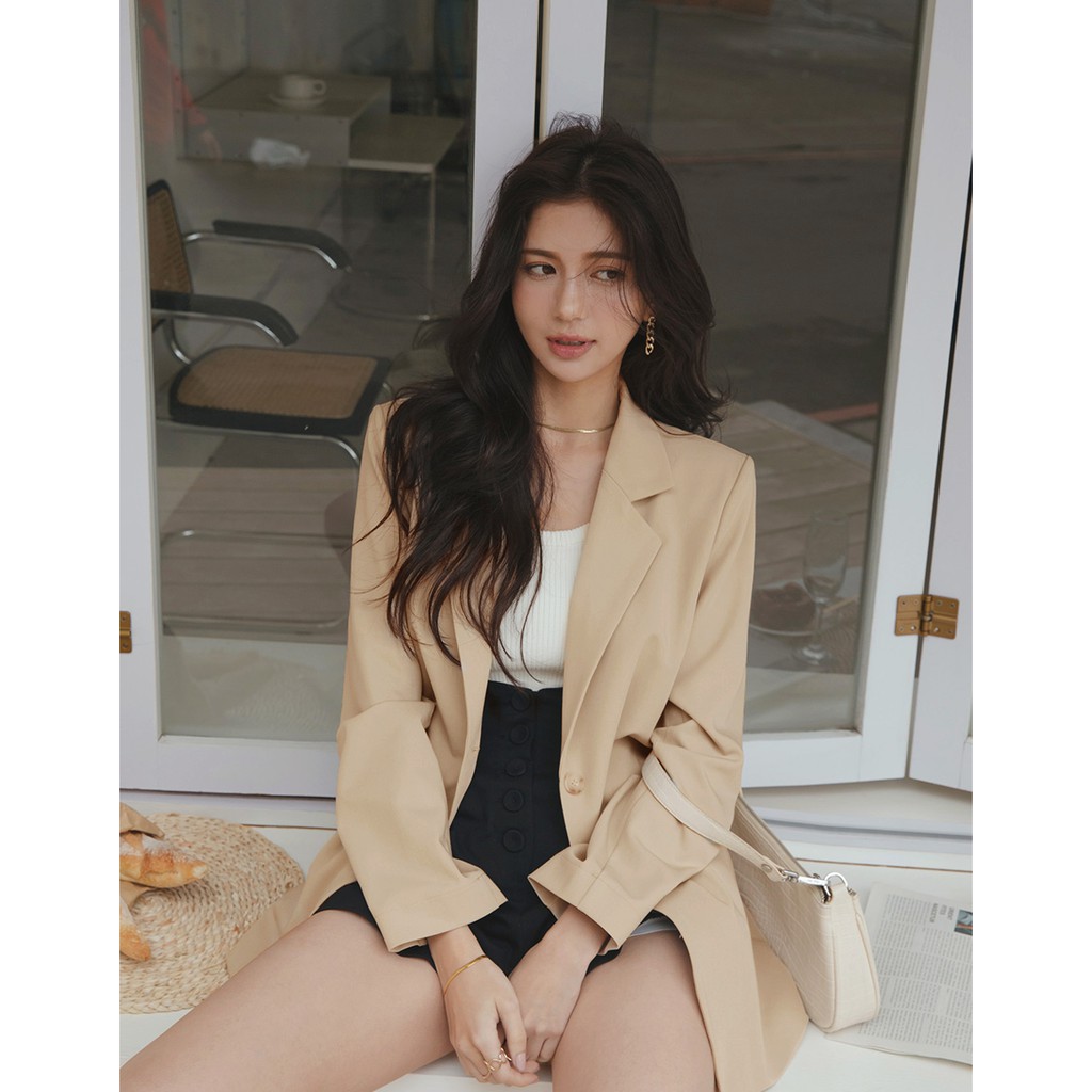 Áo khoác blazer hàn quốc có độn vai nữ Air Space 2111826001 | BigBuy360 - bigbuy360.vn