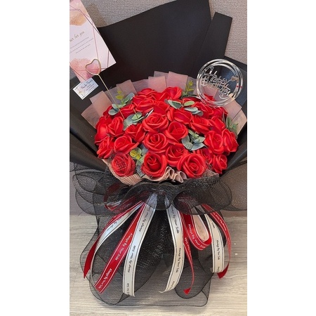 Bó hoa sáp cao cấp 40bông. Có ship Hoả tốc HN
