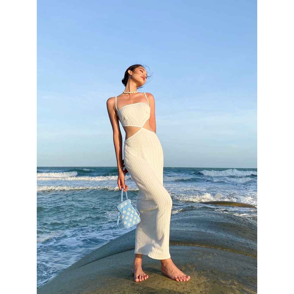 Beach Me Dress - Váy thun ôm body khoét eo hở lưng - Thiết Kế Bởi Coco.Official
