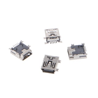 10 Pcs Mini USB Type B 5 Pin Female Socket Connector For Mobile Phone Charging