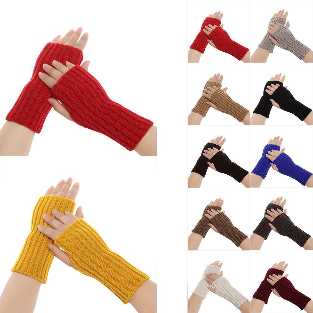 Găng Tay Len Dài Mềm Mại Co Giãn Giữ Ấm Cánh Tay Cho Nam Nữ