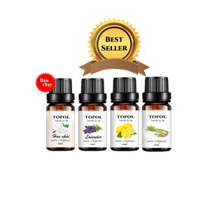 Bộ 4 chai tinh dầu 10ml, tinh dầu sả, tinh dầu lavender, tinh dầu lài, tinh dầu chanh