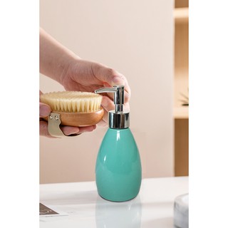 Chai đựng sữa tắm - dầu gội - gel rửa tay 03 mẫu (Xanh ngọc) - Gốm sứ Hải Long