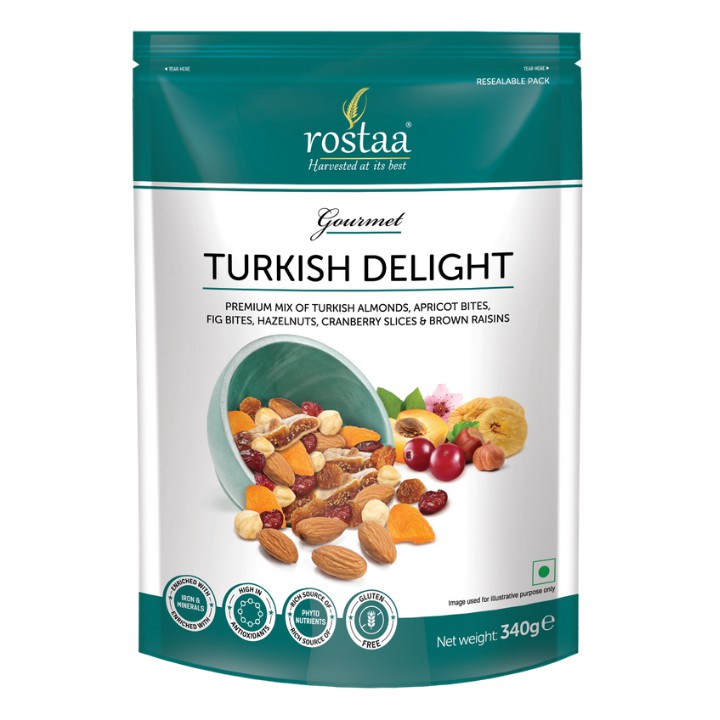 [ Sản Phẩm Mỹ] Turkish Delight - Tổng hợp hạt dinh dưỡng và trái cây sấy - Mix nuts- Mix hạt, quả sấy hữu cơ