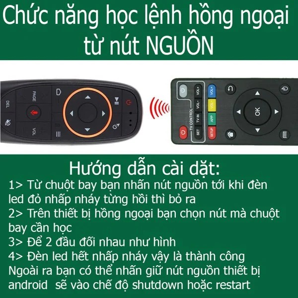 Điều khiển Chuột Bay Giọng Nói G10S  - Voice - Remote Mouse Air Voice sử dụng cho TV Box