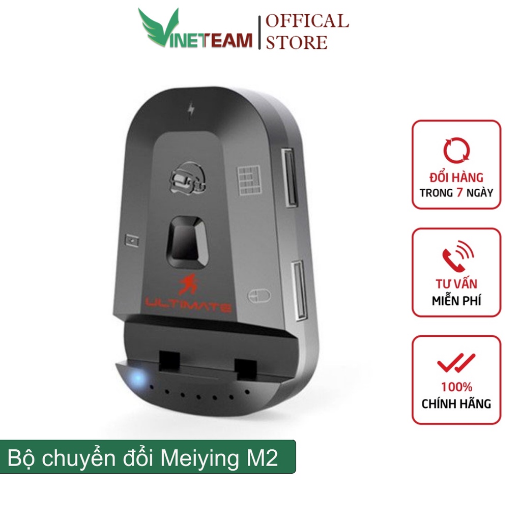 Vinetteam Meiying M2 Ultimate - Bộ chuyển đổi game chơi PUBG, Free Fire, COD bluetooth 5.0 không delay, giật lag