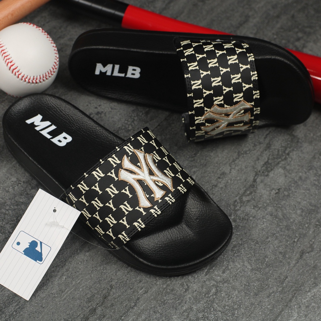 Dép Quai Ngang MLB NY Unisex Thời Trang Nam Nữ Hot Nhất Siêu Êm - Siêu Đẹp