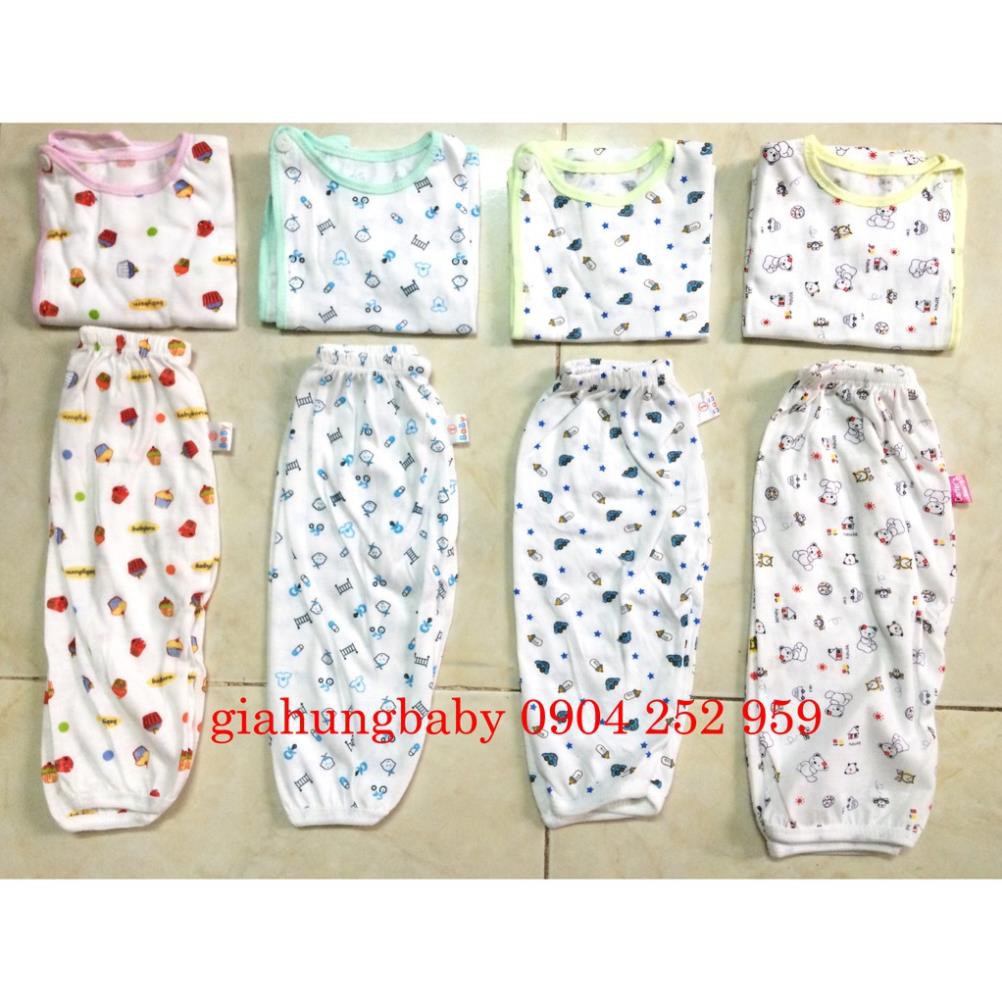 Bộ quần áo sơ sinh bình sữa 100% cotton hàng Việt Nam cho bé