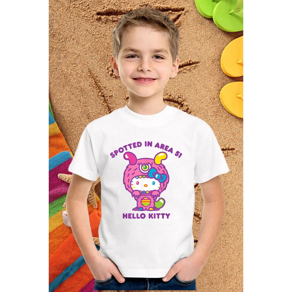 ÁO THUN CỔ TRÒN TAY NGẮN HELLO KITTY IN HÌNH HOẠT HÌNH CUTE VẢI CAO CẤP CÓ ĐỦ SIZE - 483