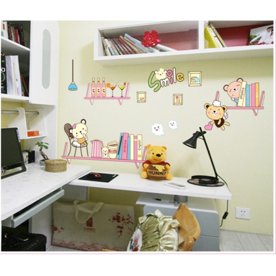 Decal trang trí  Những chú gấu smile đáng yêu