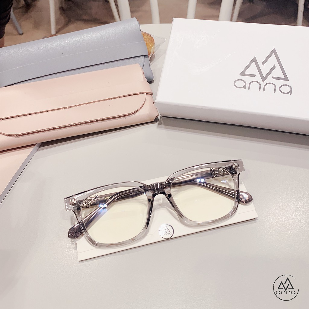 Gọng kính mắt thời trang nam nữ ANNA dáng vuông chất liệu nhựa cốt kim loại 380HQ010 | BigBuy360 - bigbuy360.vn
