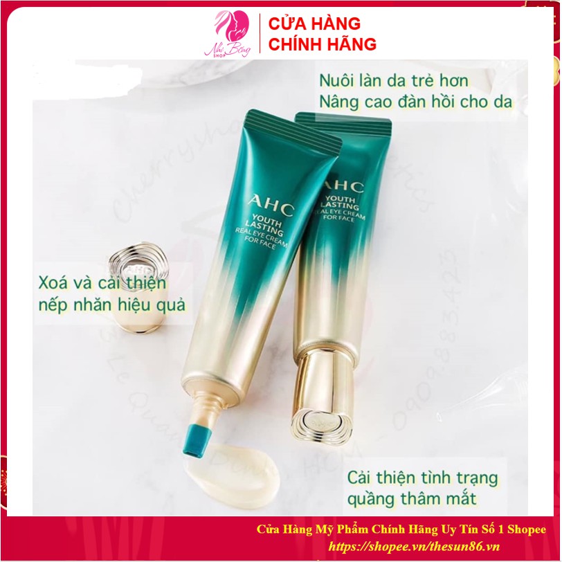 [Hàng Chính Hãng] Kem mắt AHC Ageless Real Eye Cream For Face hết thâm quầng mắt Hàn Quốc 30ml