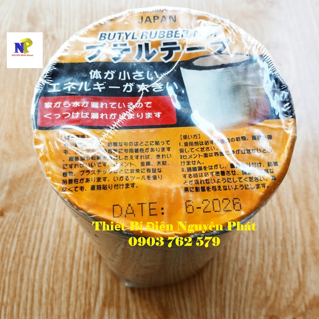 [Nguyên Phát] Băng Keo Chống Thấm, Keo Chống Dột Băng Keo Siêu Dính Nhật Bản Loại Rộng 20cm x Dài 5m