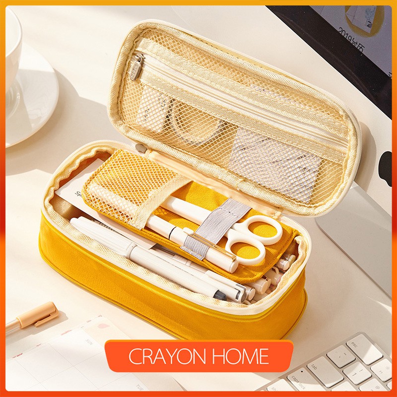 Hộp Bút Ohaya Cotton Lanh Nhật Bản Hàn Quốc Nhật Bản Chính Hãng Màu Macaron Phù Hợp Với Môi Trường Có Thể Biến Đổi Thành 90 Cây Bút Chì