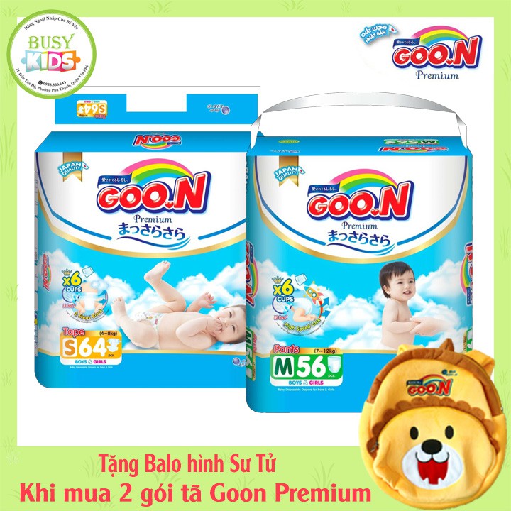 {Quà Tặng} Tã Goon Premium dán/quần size NB70/S64/M60/L50/XL44-M56/L46/XL42/XXL36/XXXL26