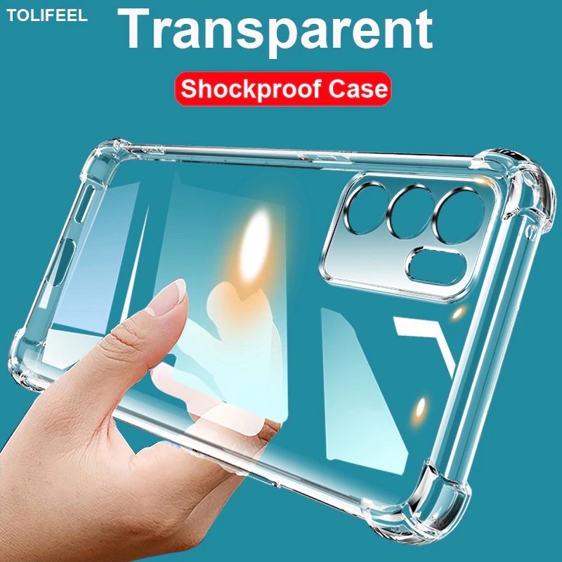 Ốp lưng dẻo chống sốc cho Oppo Reno 7, Reno 7Z A96 trong suốt bảo vệ camera gờ cao 4 góc