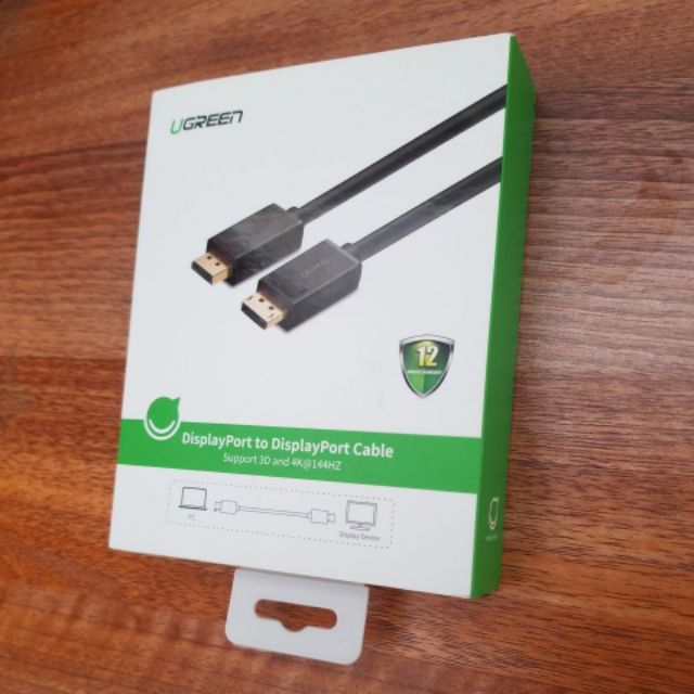 Cáp URGREEN DisplayPort Premium 1.2v đực sang đực 1.5m.