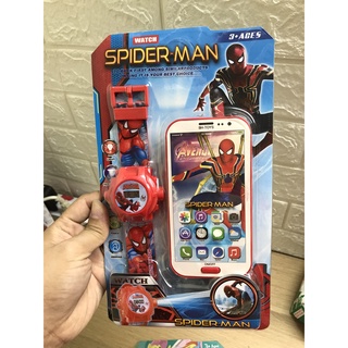 ĐỒNG HỒ ĐỒ CHƠI CHIẾU HÌNH KÈM ĐIỆN THOẠI PIN NHAC CHO BÉ SIÊU XINH