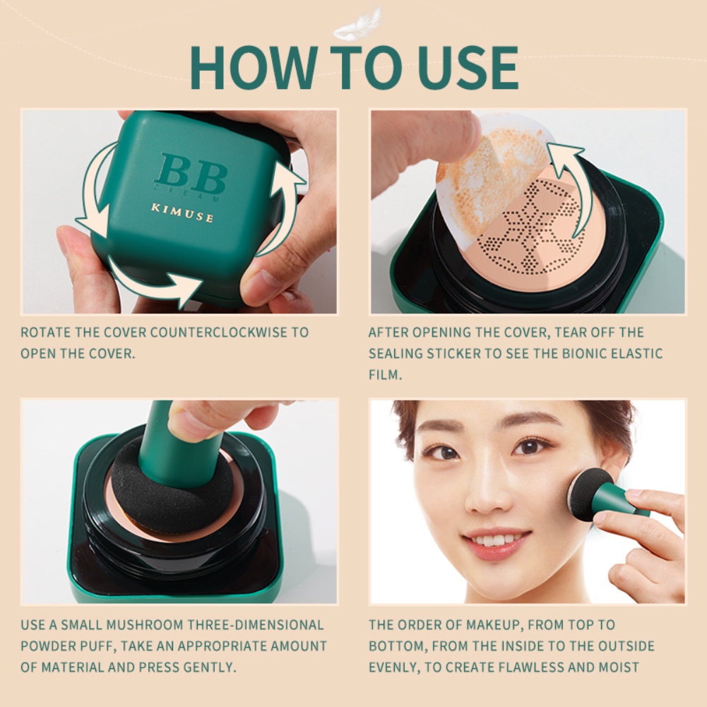 Kem nền ANNIES air cushion BB 3 trong 1 có cọ đầu nấm che khuyết điểm lâu trôi chống thấm nước dưỡng ẩm nuôi dưỡng