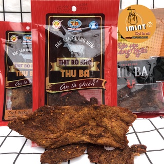 Thịt bò khô miếng THU BA 50g (cam kết 100% bò thật) - Đặc sản Quảng Ngãi Ăn Vặt IMINT FOOD