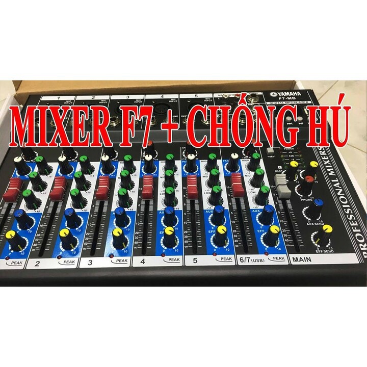 Mixer YAMAHA F7-MB có bluetooth , Chống hú tuyệt đối , giá rẻ phù hợp với phòng hát gia đình _ Nhật Việt official .