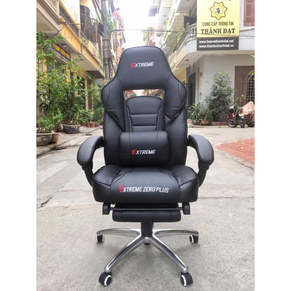 Ghế Game EXTREME ZERO PLUS xoay ngả lưng 170 độ chỉnh cao thấp ghế gaming stream văn phòng - Màu đen