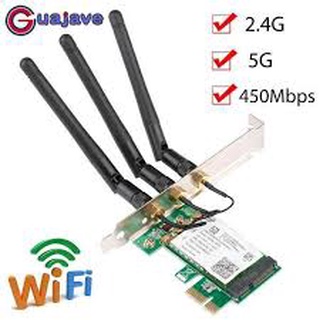 Bộ card pci-e 2.4g + 5g wifi 300 / 450m pci-express wlan