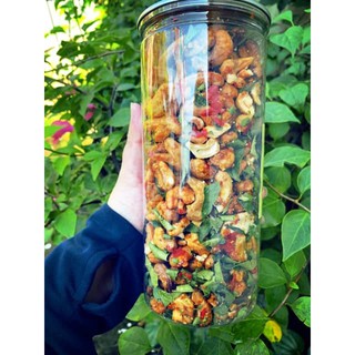 HŨ 500G HẠT ĐIỀU TỎI ỚT LÁ CHANH - Hạt điều rang tỏi ớt lá chanh hủ 500g