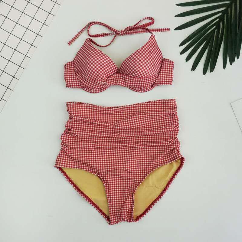 [Bikiniful] Đồ Bơi Tam Giác Cột Dây Lưng Cao Che Phủ Ngực Và Gọng Thép Phong Cách Hàn Quốc Quyến Rũ Cho Nữ