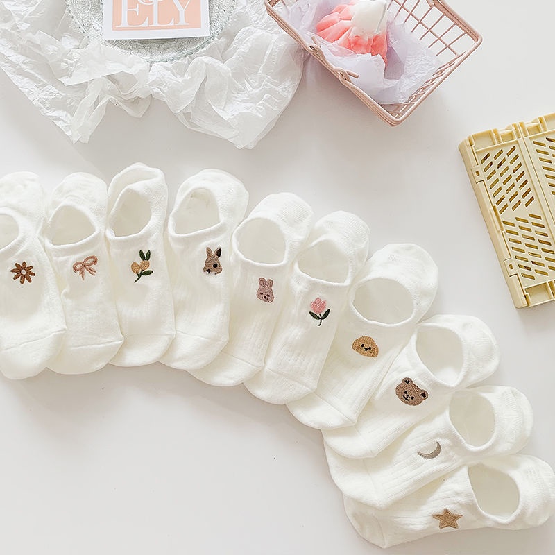 Vớ Thuyền Bằng Silicone Cotton Mỏng Thoáng Khí Thấm Hút Mồ Hôi Không Lộ Miệng Nông Thời Trang Mùa Hè Cho Nữ