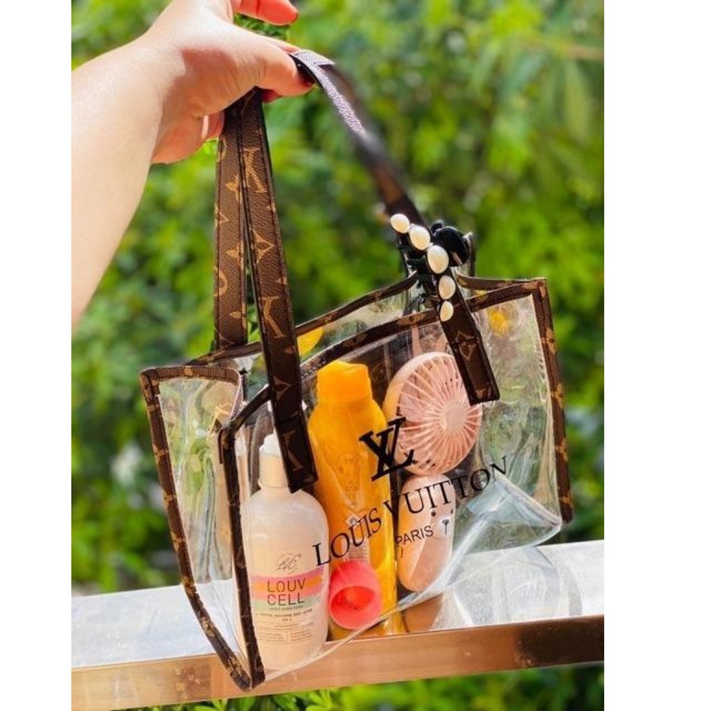 Túi Nữ Trong Suốt LV Có Kèm Ví Nhỏ Thời Trang Hot Trend