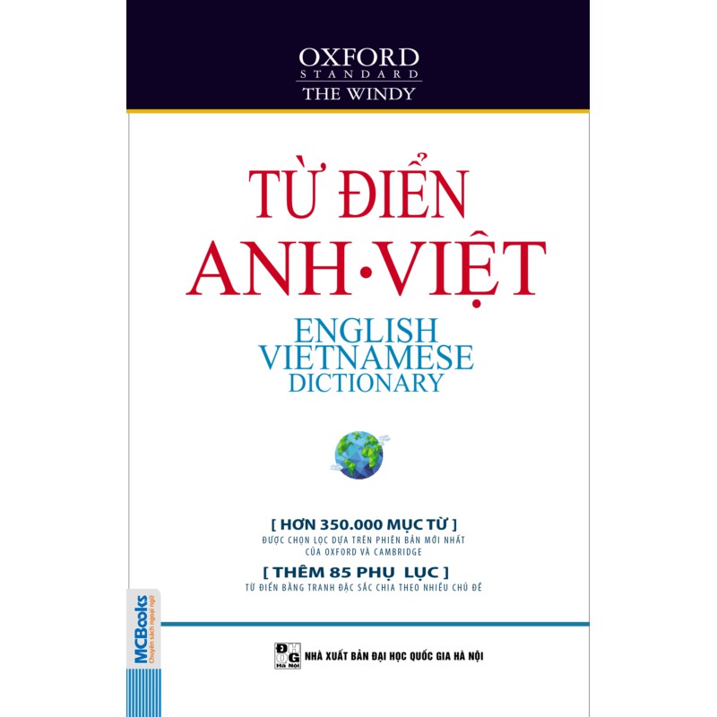 Sách - Từ Điển Anh-Việt (Bìa trắng-mềm) Tặng Kèm Sổ Tay