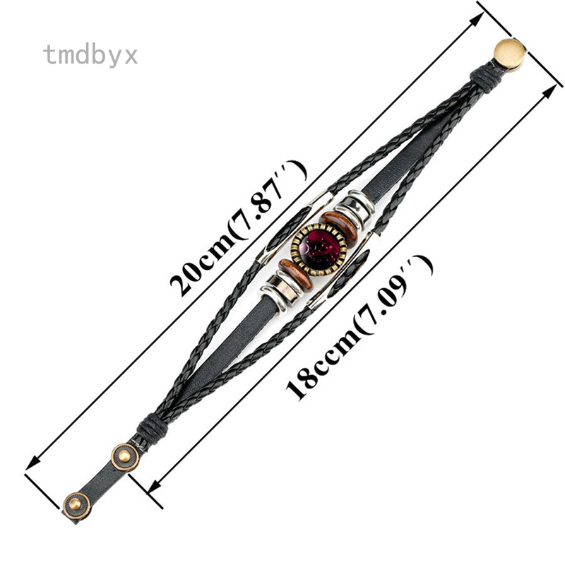 Tmdbyx Vòng Tay Da Nhiều Lớp Mặt 12 Cung Hoàng Đạo Cho Cặp Đôi
