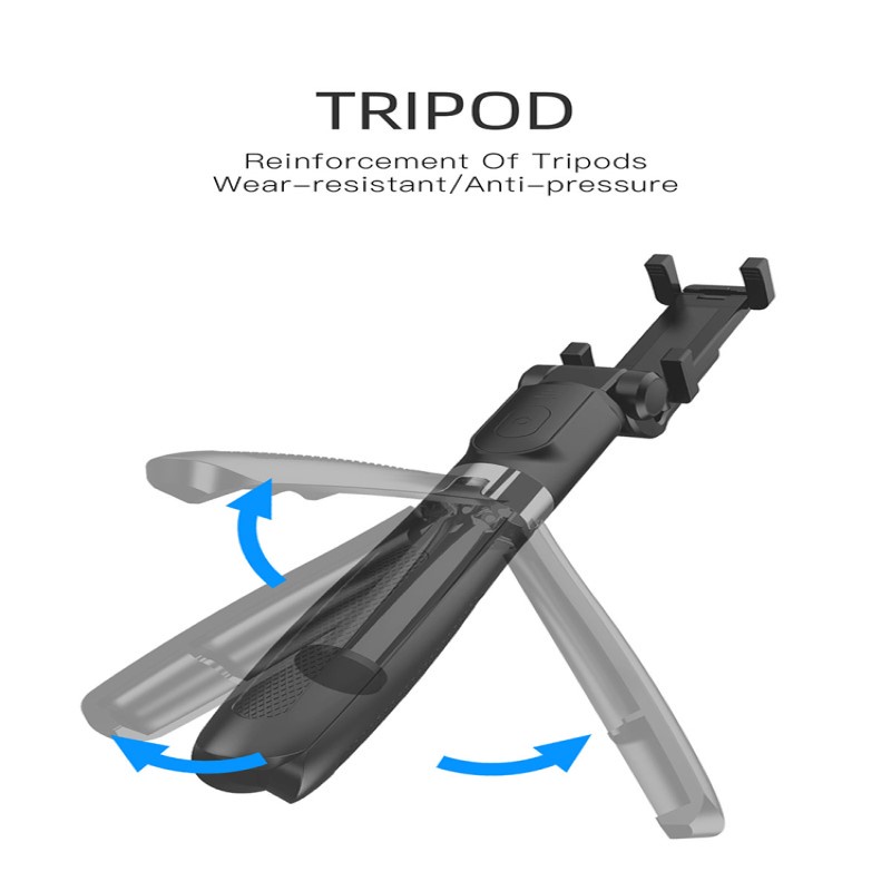 Tripod - Phụ kiện gậy chụp ảnh tự sướng 3 chân Bluetooth L01 có remote chụp hình bluetooth, đầu xẹp điện thoại xoay 360