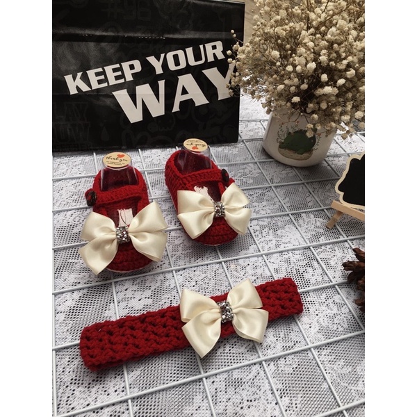 Giày búp bê đính ngọc cho bé